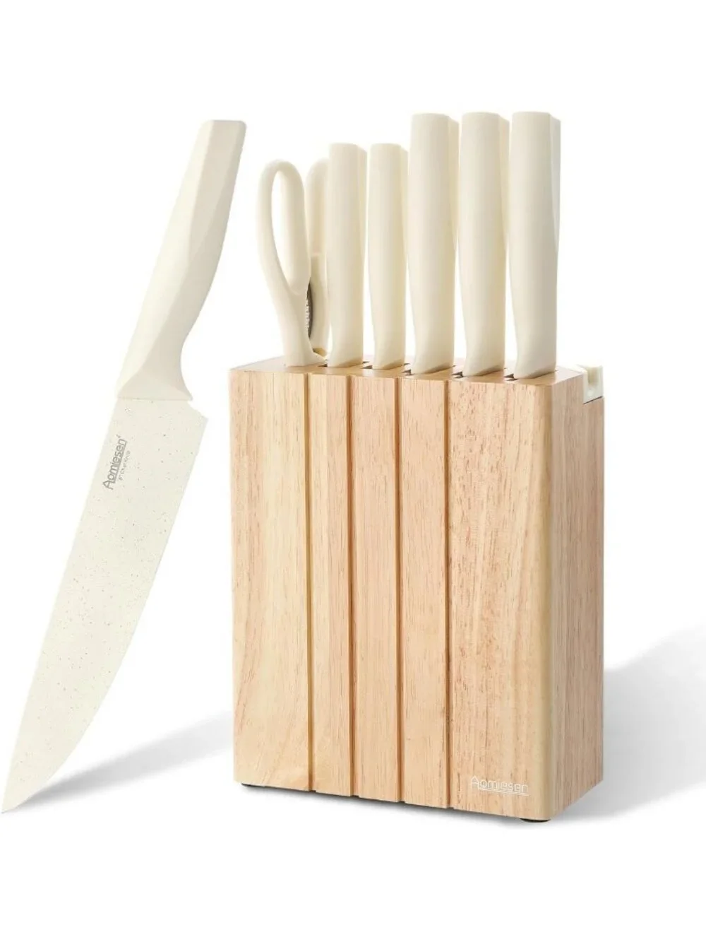 8-Piece Premium Knife Set with Block - Lightweight, Strong, Ergonomic